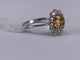 53 Bague statement en or blanc 18k et diamant orange 58 Facettes BA 520