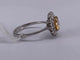 53 Bague statement en or blanc 18k et diamant orange 58 Facettes BA 520