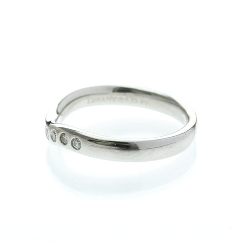 Bague 48 Tiffany & Co. Elsa Peretti - Alliance incurvée en platine et diamants 58 Facettes fkvnbckm8v