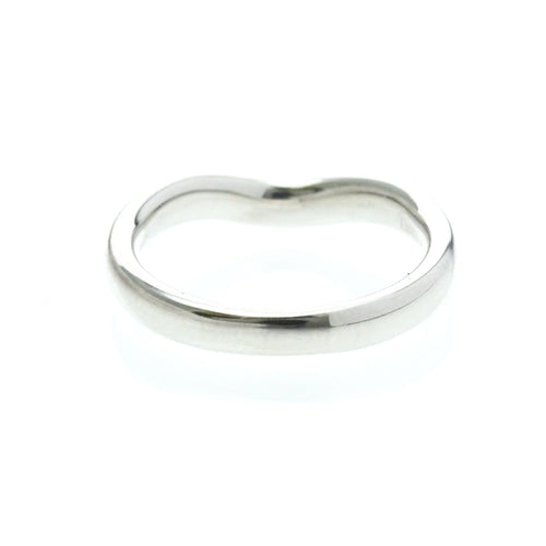 Bague 48 Tiffany & Co. Elsa Peretti - Alliance incurvée en platine et diamants 58 Facettes fkvnbckm8v