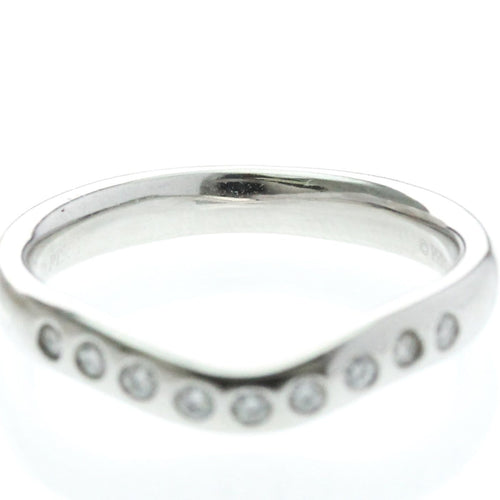 Bague 48 Tiffany & Co. Elsa Peretti - Alliance incurvée en platine et diamants 58 Facettes fkvnbckm8v
