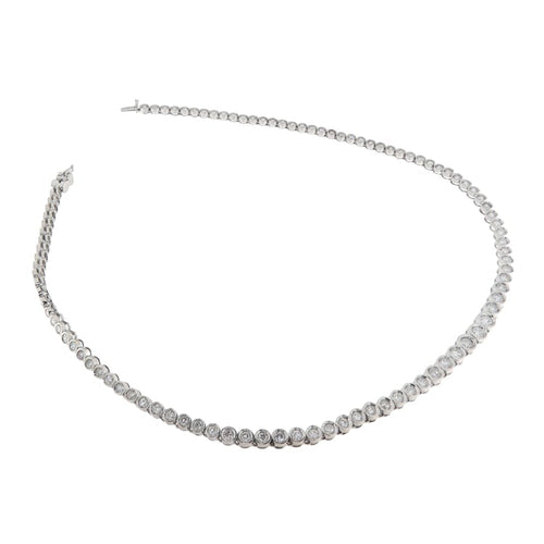 Collier Collier tennis en or blanc et diamants 6,46 ct 58 Facettes G4001