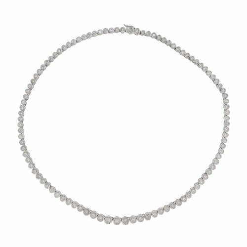 Collier Collier tennis en or blanc et diamants 6,46 ct 58 Facettes G4001