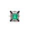 57 Eternal Green - Bague Art déco en platine, émeraude, saphirs et diamants 58 Facettes 50488