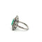 57 Eternal Green - Bague Art déco en platine, émeraude, saphirs et diamants 58 Facettes 50488