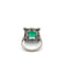 57 Eternal Green - Bague Art déco en platine, émeraude, saphirs et diamants 58 Facettes 50488
