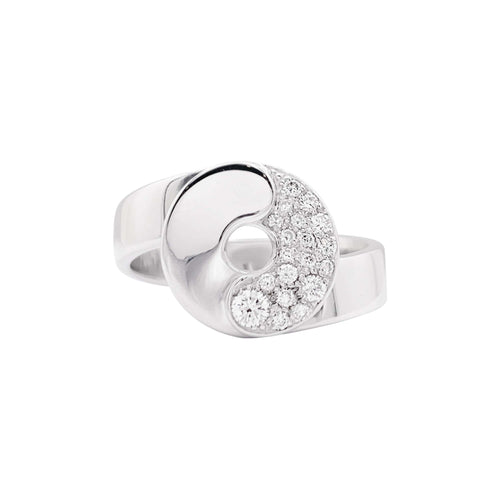 57 Dinh Van Double Sens - Bague en or blanc et diamants 58 Facettes 35914