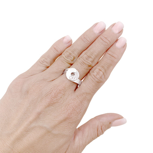 57 Dinh Van Double Sens - Bague en or blanc et diamants 58 Facettes 35914