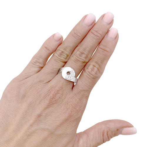 57 Dinh Van Double Sens - Bague en or blanc et diamants 58 Facettes 35914
