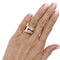 54 Tank - Bague en or jaune et blanc, rubis synthétiques et diamants 58 Facettes 35918