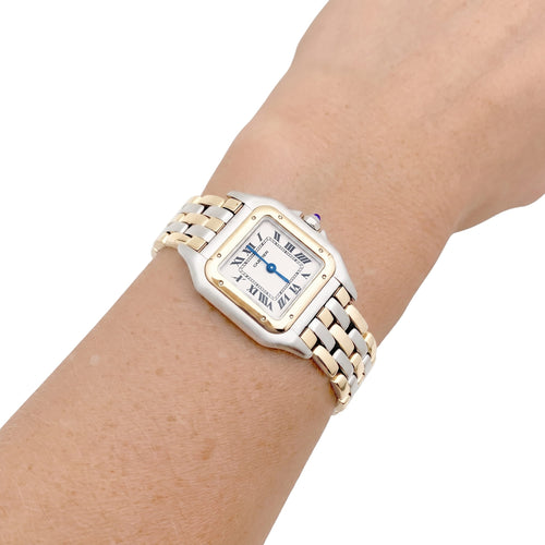 Cartier Panthère - Montre petit modèle en acier et or jaune 58 Facettes 35719