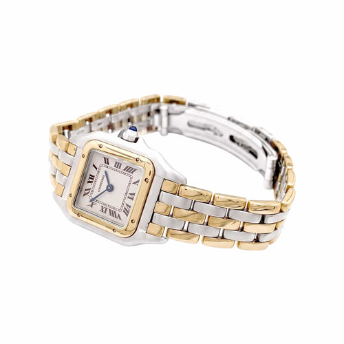 Cartier Panthère - Montre petit modèle en acier et or jaune 58 Facettes 35719
