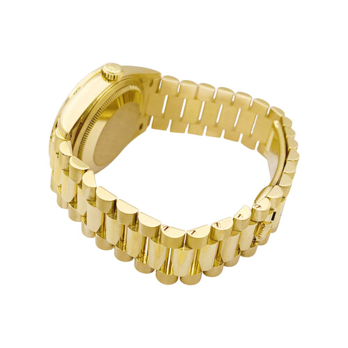 Rolex Oyster Perpetual Day-Date - Montre en or jaune et diamants 58 Facettes 35837
