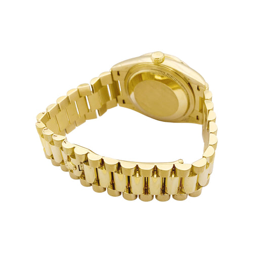 Rolex Oyster Perpetual Day-Date - Montre en or jaune et diamants 58 Facettes 35837