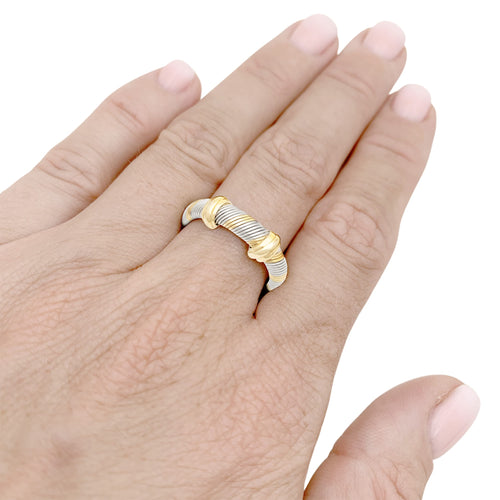 54 Cartier Trinity - Bague en trois ors et acier 58 Facettes 35830