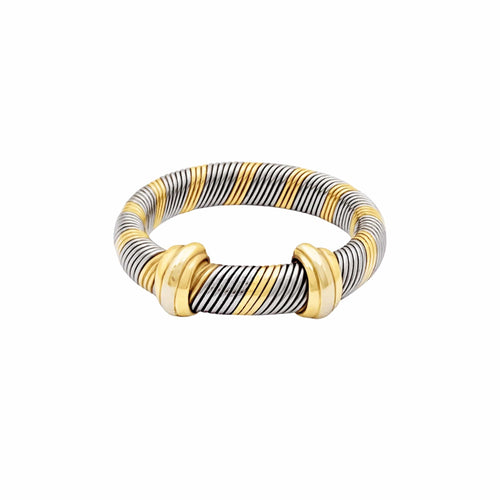 54 Cartier Trinity - Bague en trois ors et acier 58 Facettes 35830