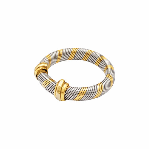 54 Cartier Trinity - Bague en trois ors et acier 58 Facettes 35830