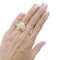 48 Bague vintage boule en or rose, platine et diamants 58 Facettes 35809