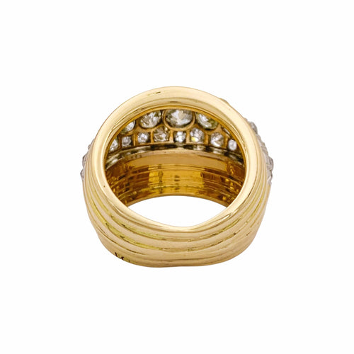 48 Bague vintage boule en or rose, platine et diamants 58 Facettes 35809