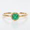 54 Bague en or jaune 14 ct avec émeraude et diamants 58 Facettes R021