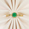 54 Bague en or jaune 14 ct avec émeraude et diamants 58 Facettes R021