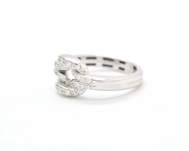54 Damiani D.Lace - Bague en or blanc 18 ct et diamants 58 Facettes 9033