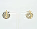 Boucles d'oreilles vintage en or jaune, argent et diamants 58 Facettes 9065