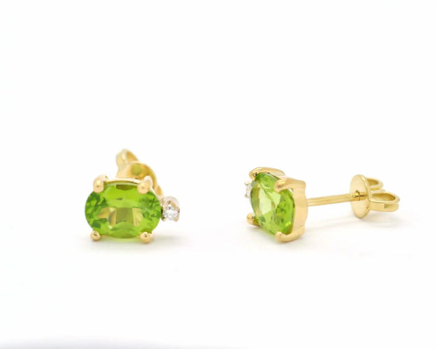 Boucles d'oreilles en or jaune, quartz et diamants 58 Facettes 9072
