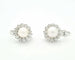 Boucles d'oreilles en or blanc, perles et diamants 58 Facettes 9265