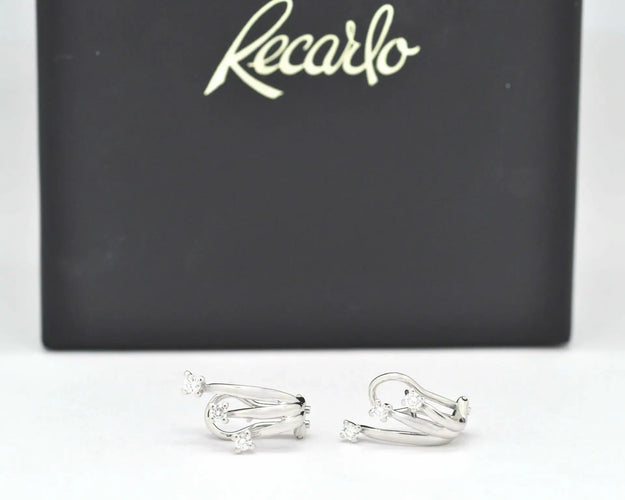 Recarlo - Boucles d'oreilles en or blanc et diamants 58 Facettes 9336