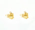 Boucles d'oreilles en or jaune 18 ct, quartz et diamants 58 Facettes 9350