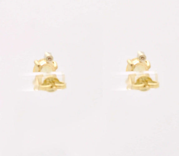 Boucles d'oreilles en or jaune 18 ct, quartz et diamants 58 Facettes 9350