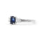 58 Bague en or blanc avec saphir 0,90 ct et diamants 58 Facettes 17949