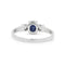 58 Bague en or blanc avec saphir 0,90 ct et diamants 58 Facettes 17949