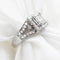 54 Bague en or blanc 14 ct avec diamants 58 Facettes 18335