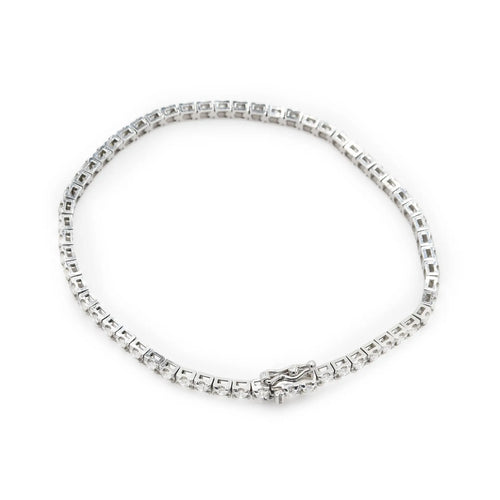 Bracelet tennis en or blanc et diamants 1,55 ct 58 Facettes 18918