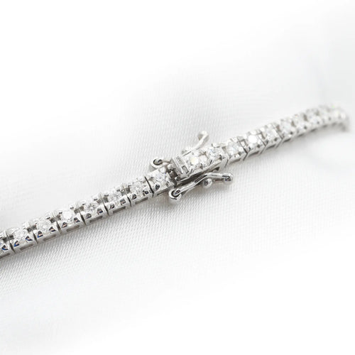 Bracelet tennis en or blanc et diamants 1,55 ct 58 Facettes 18918