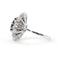 55 Bague en or blanc, saphir australien ovale et diamants 58 Facettes 18970