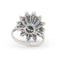 55 Bague en or blanc, saphir australien ovale et diamants 58 Facettes 18970