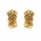 Chimento - Boucles d'oreilles créoles tressées en or jaune 58 Facettes 19860