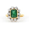 54 Bague en or jaune avec émeraude et diamants 58 Facettes 20073