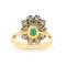 54 Bague en or jaune avec émeraude et diamants 58 Facettes 20073