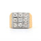 58 Bague bandeau en or jaune et diamants 0,45 ct 58 Facettes 21256