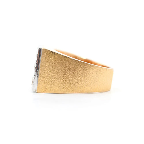 58 Bague bandeau en or jaune et diamants 0,45 ct 58 Facettes 21256