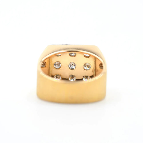 58 Bague bandeau en or jaune et diamants 0,45 ct 58 Facettes 21256