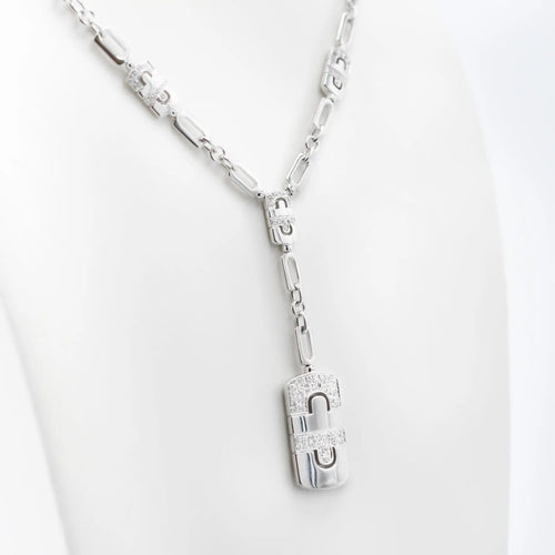 Bulgari Parentesi - Collier en or blanc et diamants 58 Facettes 21392