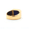 61 Bague en or jaune 585 avec émail bleu et diamant 58 Facettes 21453