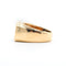 61 Bague en or jaune 585 avec émail bleu et diamant 58 Facettes 21453