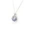 Collier pendentif spirale en or blanc, diamants et saphirs 58 Facettes 21541
