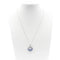 Collier pendentif spirale en or blanc, diamants et saphirs 58 Facettes 21541